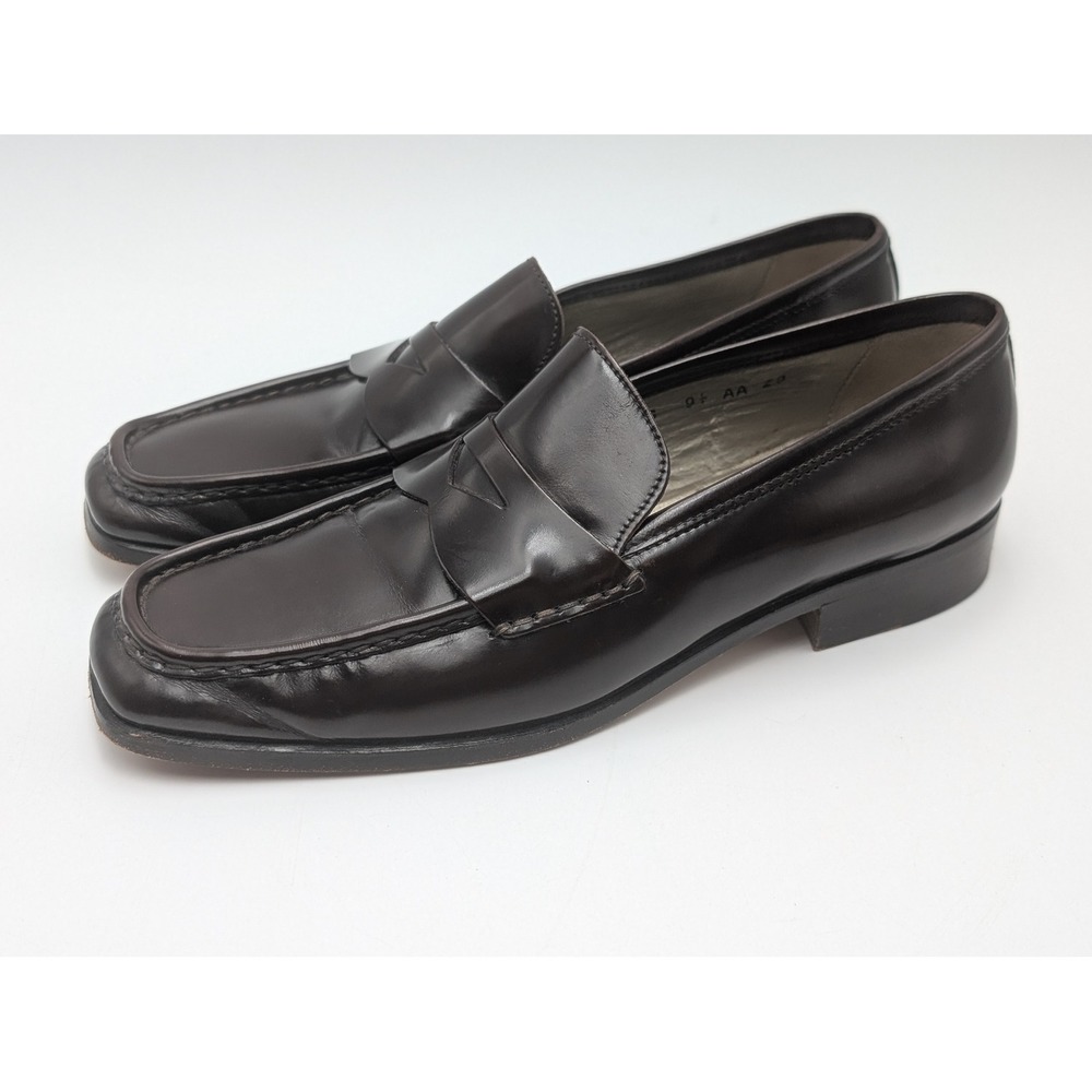 Cole Haan Penny Loafers Womens 9.5 AA Brown Leather Made in Italy Classic Preppy